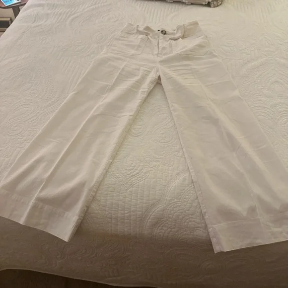 Anthropologie Maeve Cream Trousers - Picture 1 of 2
